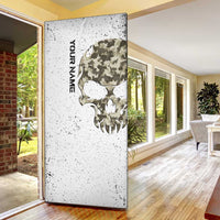 Personalized Camouflage Skull and American Flag Darts Door Cover - Wonder Print Shop