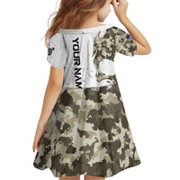 Personalized Camouflage Skull and American Flag Darts Family Matching Mermaid Dress and Hawaiian Shirt - Wonder Print Shop