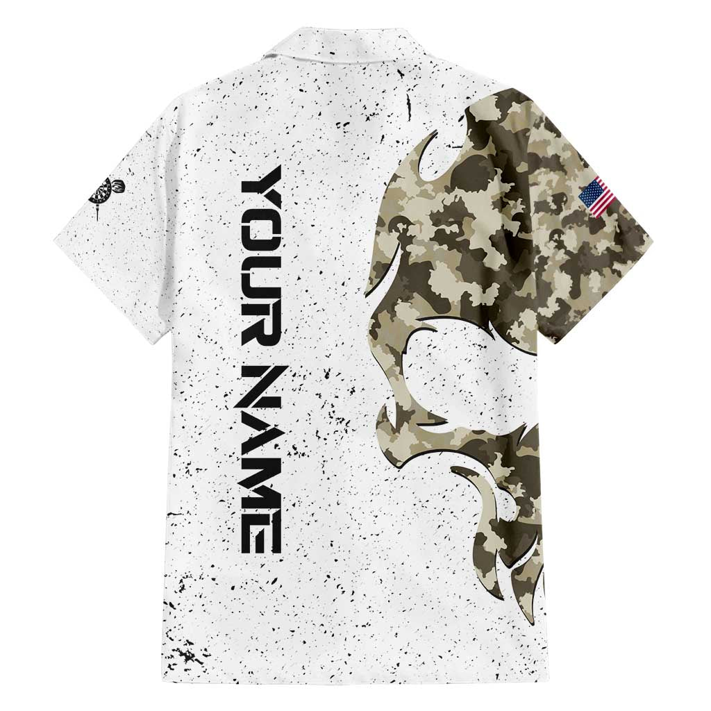 Personalized Camouflage Skull and American Flag Darts Family Matching Puletasi and Hawaiian Shirt - Wonder Print Shop