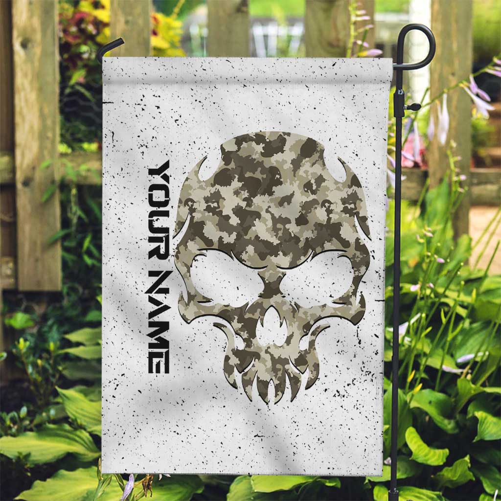 Personalized Camouflage Skull and American Flag Darts Garden Flag - Wonder Print Shop