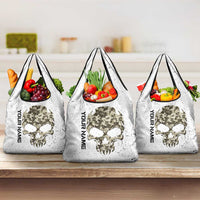 Personalized Camouflage Skull and American Flag Darts Grocery Bag - Wonder Print Shop