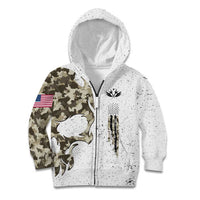 Personalized Camouflage Skull and American Flag Darts Kid Hoodie - Wonder Print Shop