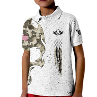 Personalized Camouflage Skull and American Flag Darts Kid Polo Shirt - Wonder Print Shop
