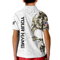 Personalized Camouflage Skull and American Flag Darts Kid Polo Shirt - Wonder Print Shop