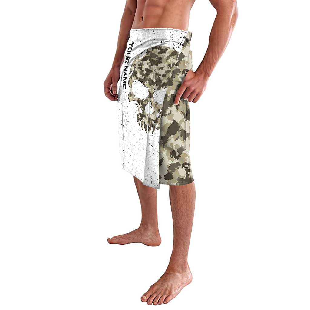 Personalized Camouflage Skull and American Flag Darts Lavalava - Wonder Print Shop