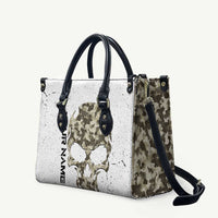 Personalized Camouflage Skull and American Flag Darts Leather Bag - Wonder Print Shop