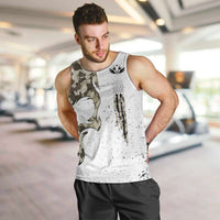 Personalized Camouflage Skull and American Flag Darts Men Tank Top - Wonder Print Shop