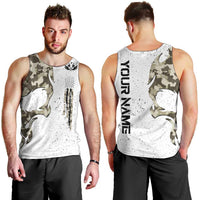 Personalized Camouflage Skull and American Flag Darts Men Tank Top - Wonder Print Shop