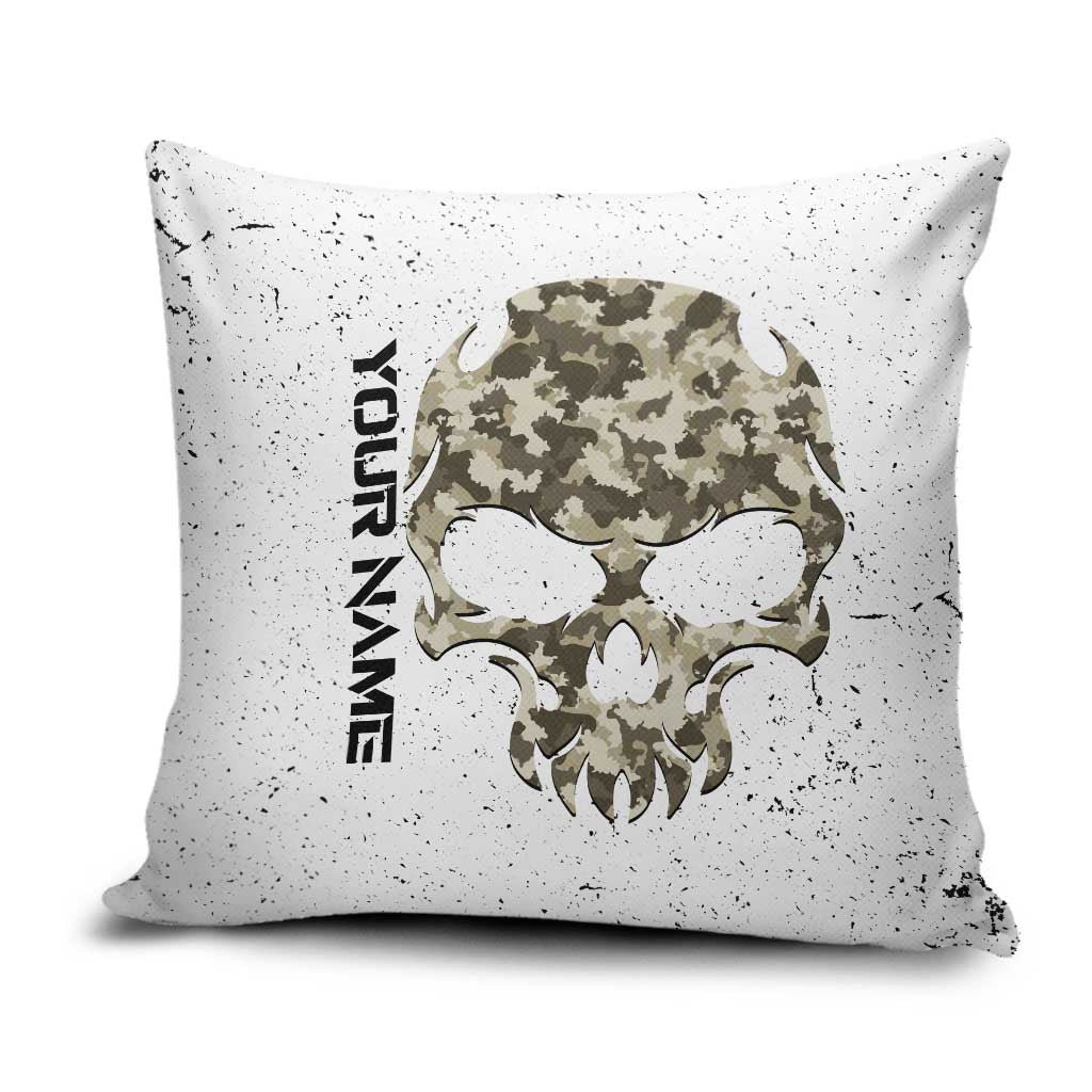 Personalized Camouflage Skull and American Flag Darts Pillow Cover - Wonder Print Shop