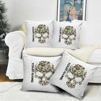 Personalized Camouflage Skull and American Flag Darts Pillow Cover - Wonder Print Shop