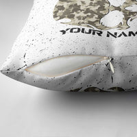 Personalized Camouflage Skull and American Flag Darts Pillow Cover - Wonder Print Shop