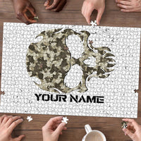 Personalized Camouflage Skull and American Flag Darts Puzzle - Wonder Print Shop