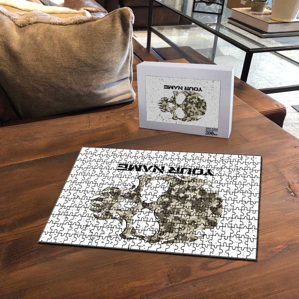 Personalized Camouflage Skull and American Flag Darts Puzzle - Wonder Print Shop