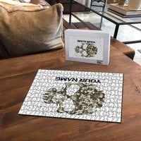 Personalized Camouflage Skull and American Flag Darts Puzzle - Wonder Print Shop