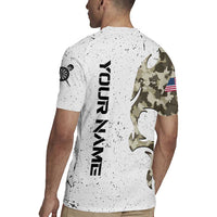 Personalized Camouflage Skull and American Flag Darts Rugby Jersey - Wonder Print Shop