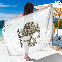 Personalized Camouflage Skull and American Flag Darts Sarong - Wonder Print Shop