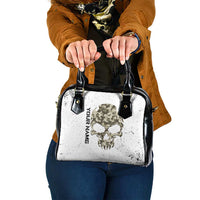 Personalized Camouflage Skull and American Flag Darts Shoulder Handbag - Wonder Print Shop