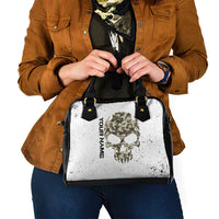 Personalized Camouflage Skull and American Flag Darts Shoulder Handbag - Wonder Print Shop