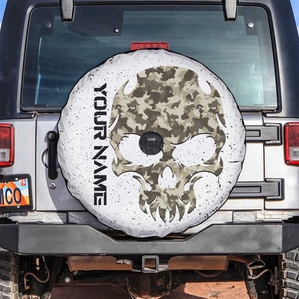 Personalized Camouflage Skull and American Flag Darts Spare Tire Cover - Wonder Print Shop
