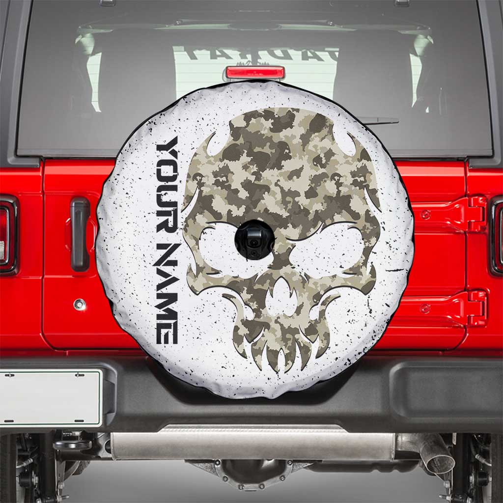 Personalized Camouflage Skull and American Flag Darts Spare Tire Cover - Wonder Print Shop