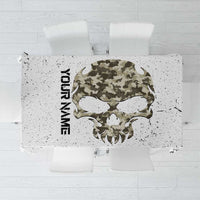 Personalized Camouflage Skull and American Flag Darts Tablecloth - Wonder Print Shop