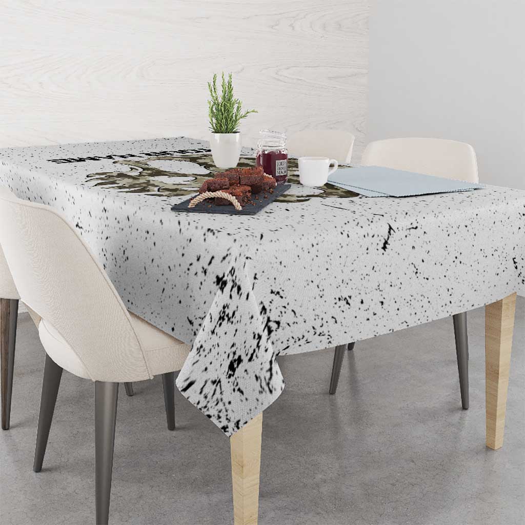 Personalized Camouflage Skull and American Flag Darts Tablecloth - Wonder Print Shop