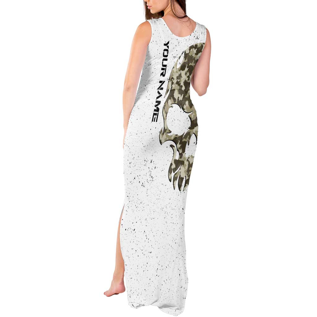 Personalized Camouflage Skull and American Flag Darts Tank Maxi Dress - Wonder Print Shop