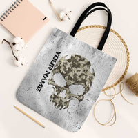 Personalized Camouflage Skull and American Flag Darts Tote Bag - Wonder Print Shop