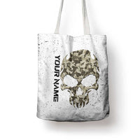 Personalized Camouflage Skull and American Flag Darts Tote Bag - Wonder Print Shop