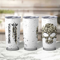 Personalized Camouflage Skull and American Flag Darts Tumbler Cup - Wonder Print Shop