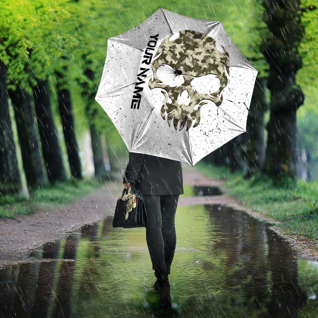 Personalized Camouflage Skull and American Flag Darts Umbrella - Wonder Print Shop