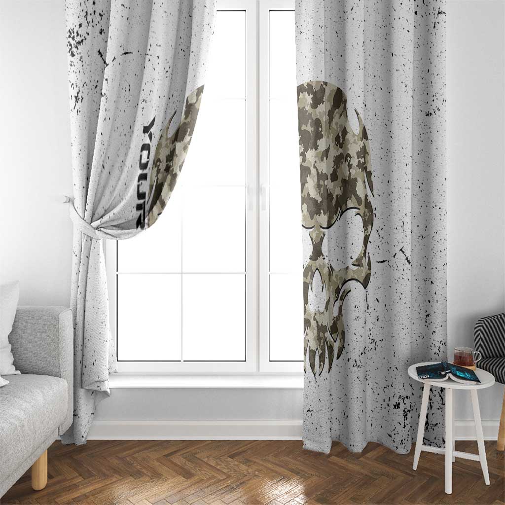 Personalized Camouflage Skull and American Flag Darts Window Curtain - Wonder Print Shop