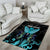 Personalized Elegant Wings and Dartboard Design Area Rug with Swirling Floral Patterns - Wonder Print Shop