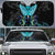 Personalized Elegant Wings and Dartboard Design Auto Sun Shade with Swirling Floral Patterns - Wonder Print Shop