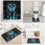 Personalized Elegant Wings and Dartboard Design Bathroom Set with Swirling Floral Patterns - Wonder Print Shop