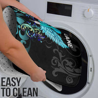 Personalized Elegant Wings and Dartboard Design Bathroom Set with Swirling Floral Patterns - Wonder Print Shop