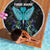 Personalized Elegant Wings and Dartboard Design Beach Blanket with Swirling Floral Patterns - Wonder Print Shop