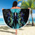 Personalized Elegant Wings and Dartboard Design Beach Blanket with Swirling Floral Patterns - Wonder Print Shop