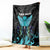 Personalized Elegant Wings and Dartboard Design Blanket with Swirling Floral Patterns - Wonder Print Shop