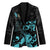 Personalized Elegant Wings and Dartboard Design Blazer with Swirling Floral Patterns - Wonder Print Shop