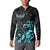 Personalized Elegant Wings and Dartboard Design Button Sweatshirt with Swirling Floral Patterns - Wonder Print Shop