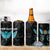 Personalized Elegant Wings and Dartboard Design 4 in 1 Can Cooler Tumbler with Swirling Floral Patterns - Wonder Print Shop