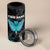 Personalized Elegant Wings and Dartboard Design 4 in 1 Can Cooler Tumbler with Swirling Floral Patterns - Wonder Print Shop
