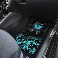 Personalized Elegant Wings and Dartboard Design Car Mats with Swirling Floral Patterns - Wonder Print Shop