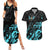 Personalized Elegant Wings and Dartboard Design Couples Matching Summer Maxi Dress and Hawaiian Shirt with Swirling Floral Patterns - Wonder Print Shop