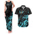 Personalized Elegant Wings and Dartboard Design Couples Matching Tank Maxi Dress and Hawaiian Shirt with Swirling Floral Patterns - Wonder Print Shop