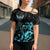 Personalized Elegant Wings and Dartboard Design Cross Shoulder Shirt with Swirling Floral Patterns - Wonder Print Shop