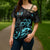 Personalized Elegant Wings and Dartboard Design Cross Shoulder Shirt with Swirling Floral Patterns - Wonder Print Shop