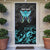 Personalized Elegant Wings and Dartboard Design Door Cover with Swirling Floral Patterns - Wonder Print Shop