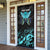 Personalized Elegant Wings and Dartboard Design Door Cover with Swirling Floral Patterns - Wonder Print Shop